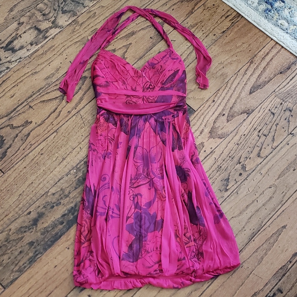 Semi-Formal Flare Halter Dress